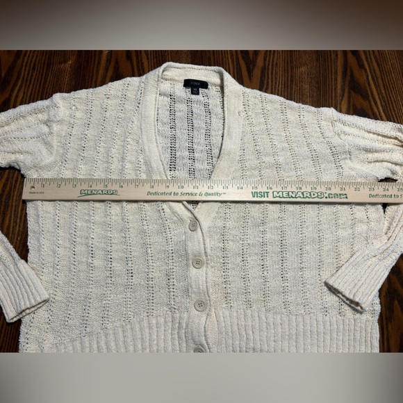 J. Crew Point Sur open knit cardigan women’s XS boxy cream coastal cowgirl boho - Picture 4 of 16